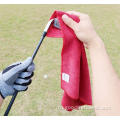 Портативное полиэфирное трехцветное полотенце для гольфа с крючком для проталкивания